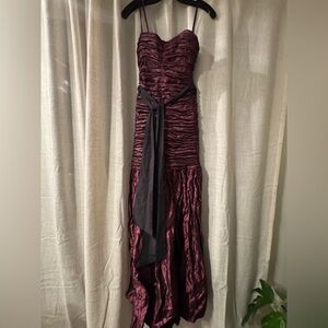 BCBG MAXAZRIA Plum Strapless Mermaid Gown